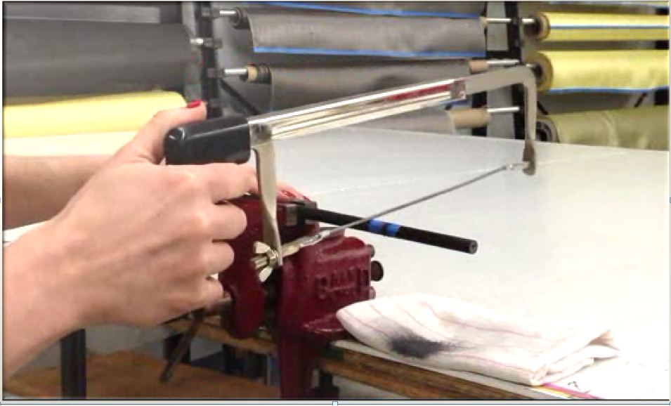 cutting carbon fiber tube with hacksaw